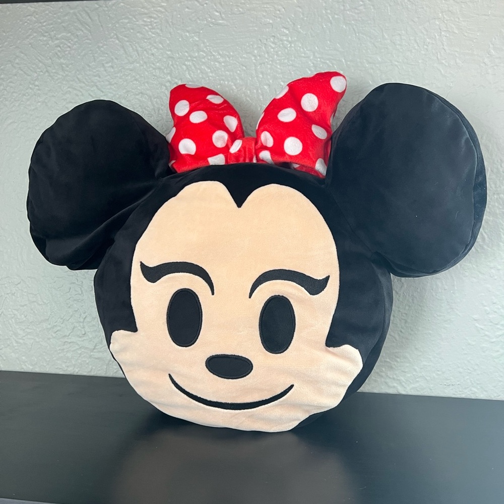 Disney Parks Minnie Mouse Emoji Plush Throw Pillow - Picture 4 of 4